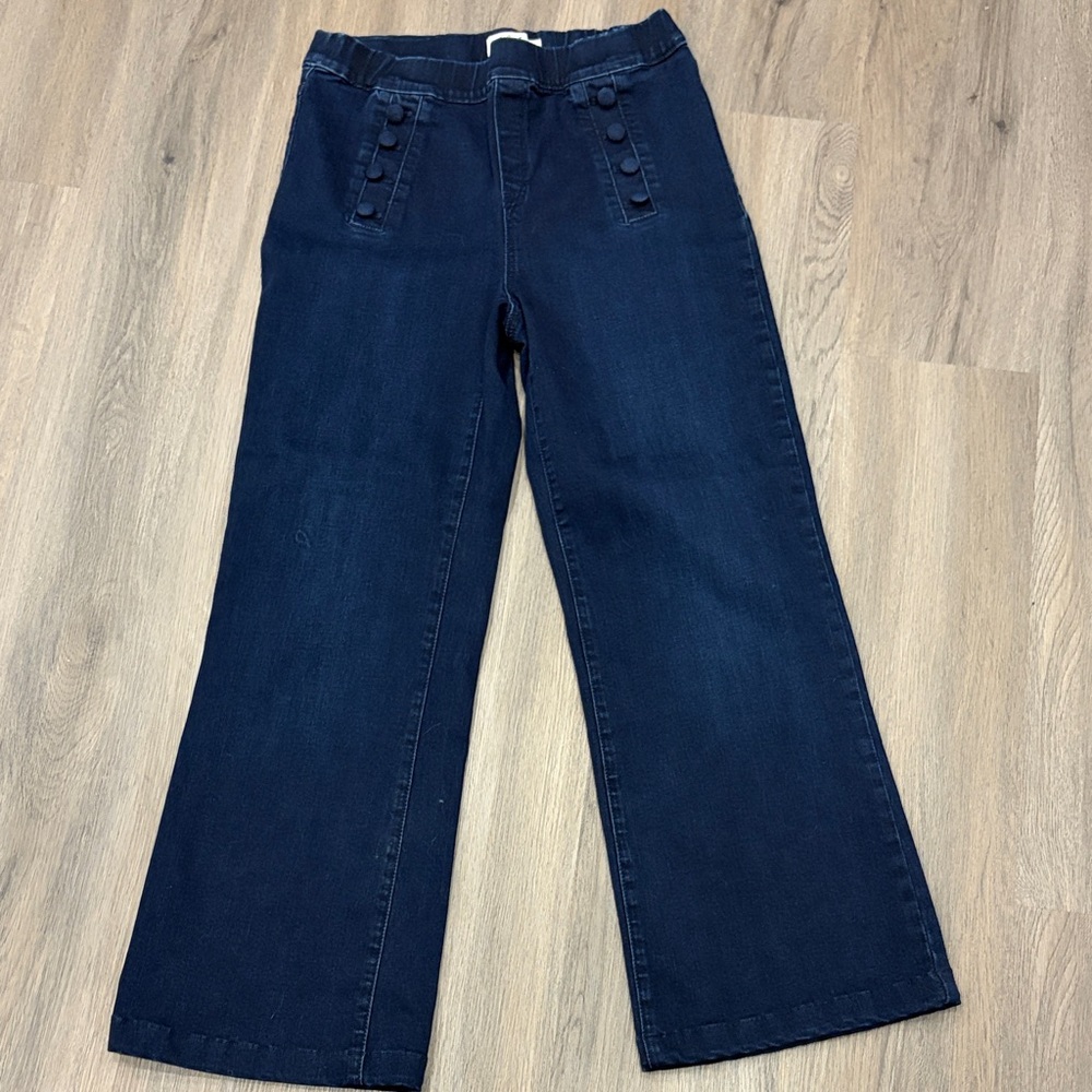 Charlies Navy Wide-Leg Jeans